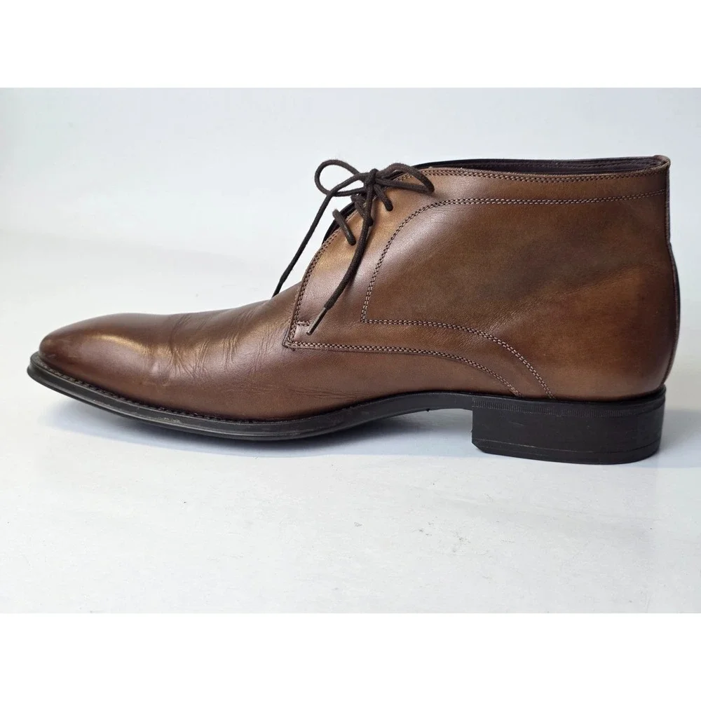 Mezlan Usini Men's Boots Size 10 M Brown Leather Classic Chukka‎ Shoes 18154